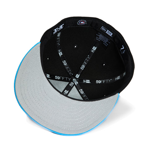 New Era 59Fifty Los Angeles Dodgers Rose Hat - Black, Light Blue, Metallic Gold